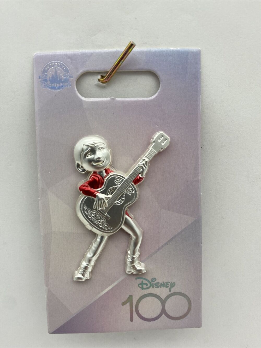 Disney Pixar Coco Pin Miguel & Guitar 100 Years Anniversary Platinum Parks Trade